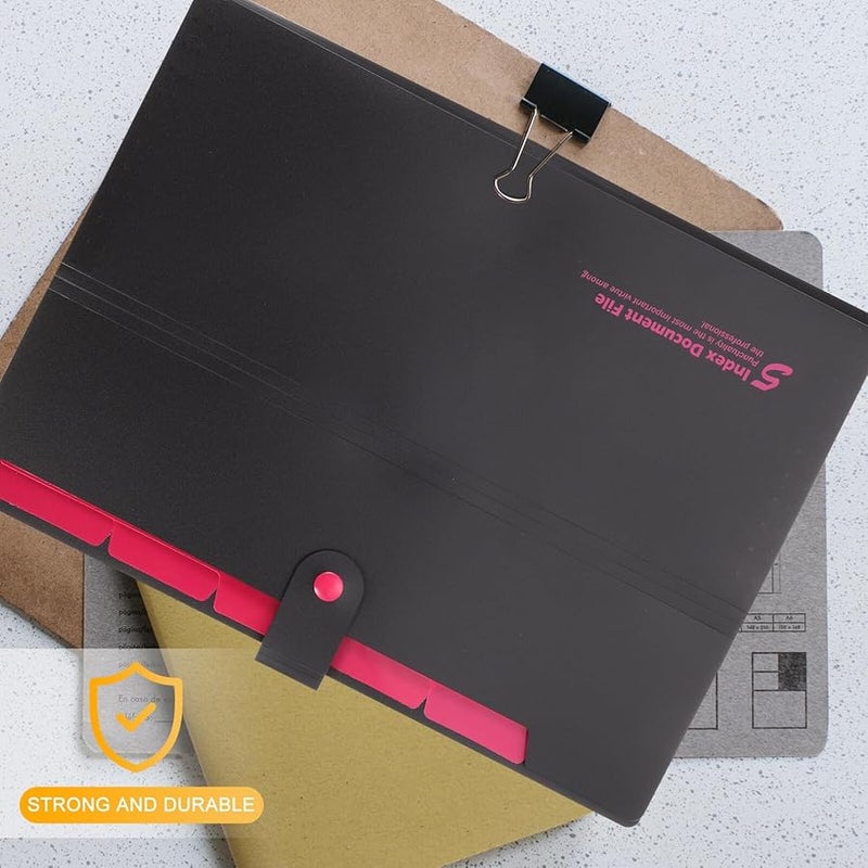 2Pcs Portable Accordion File Folder Expandable Multi Pocket Organizer for Documents Letters Bills Photos - Image 5